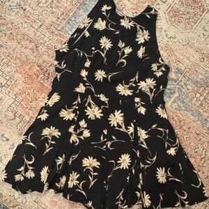 BP Black and Cream Floral Jumpsuit